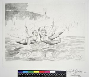 Il cerchio dei funzionari corrotti: i diavoli che si azzuffano, Canto XXII, illustrazione della 